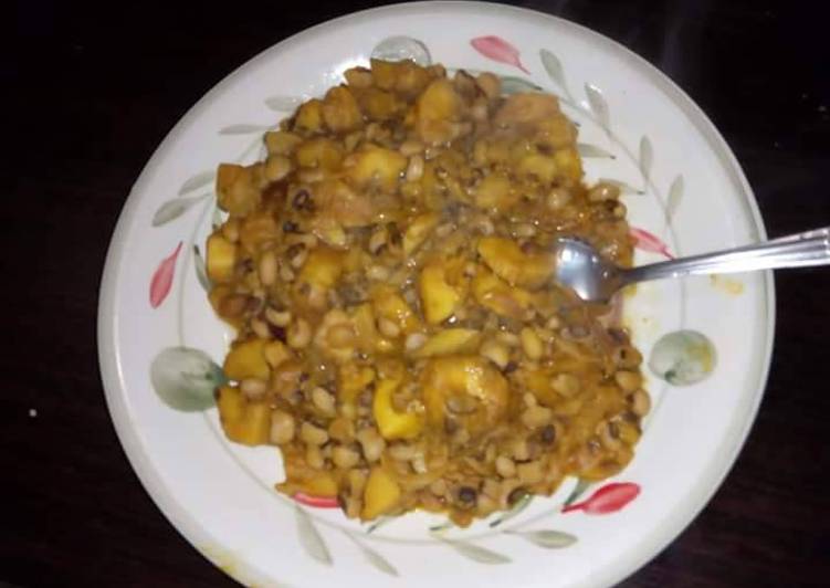 How to Make Homemade Porriage beans with unripe plantain