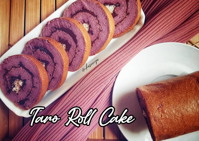 Tarvo Rool Resep Taro Roll Cake oleh Ikasoerya - Cookpad