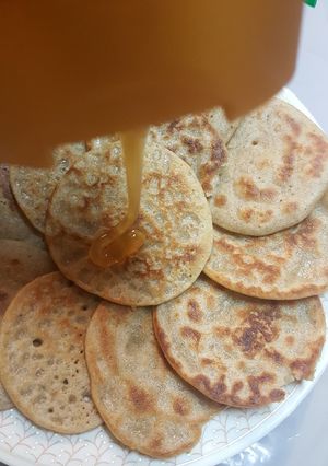 صورة لوصفة مصابيب (بان كيك) بالدخن والبُر صحية 😍👍