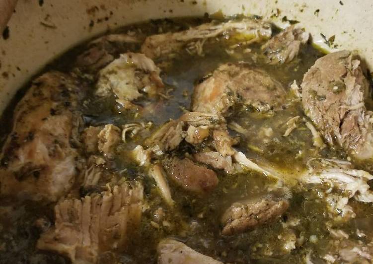 Steps to Make Quick Chile Verde style pork roast