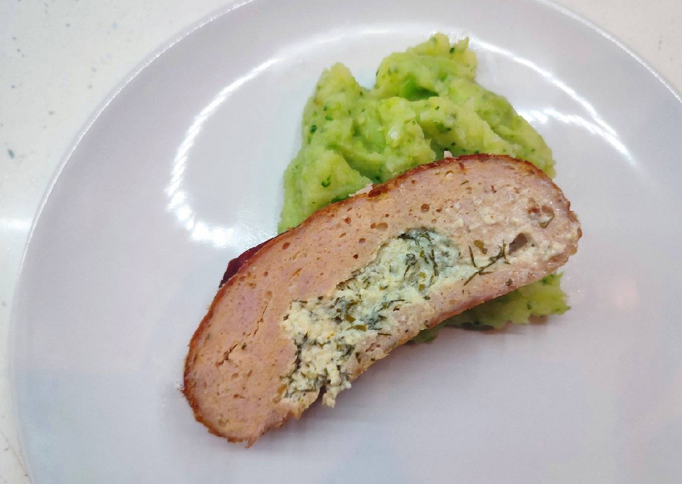 Simple dinner stuffed roullade