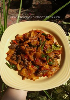 Foto resep Krengsengan ati kentang tempe