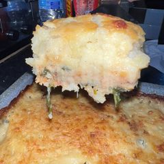 A picture of Cod fish fillet pie.
