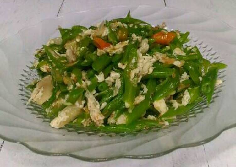 Cah buncis putih telur