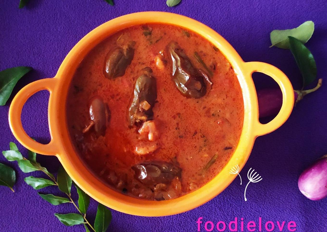 Shrimp with Brinjal curry