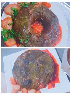 صورة لوصفة دوالي (ورق عنب) بقالب الكيك