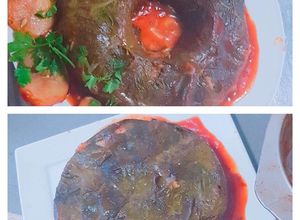 صورة لوصفة دوالي (ورق عنب) بقالب الكيك