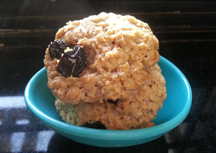 Eggless oatmeal raisin cookies