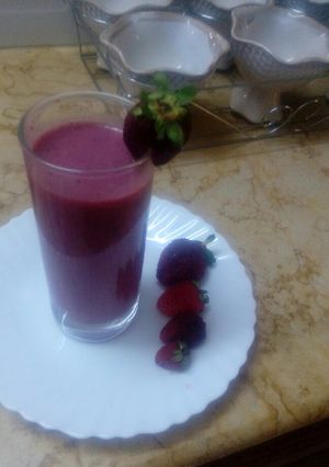 صورة لوصفة عصير الفراولة