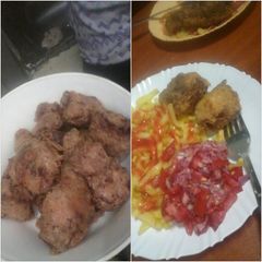 A picture of Coated chicken #localingredientscontest.
