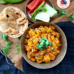 A picture of Bottle gourd Sabzi.