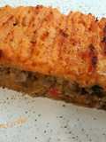 Pastel de carne con puré de boniato