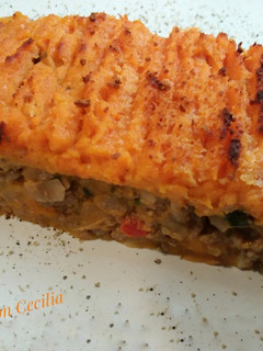 Una foto de Pastel de carne con puré de boniato