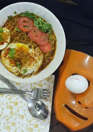 A picture of Spicy maggi.