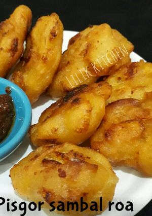 Foto resep Pisang goreng sambal roa