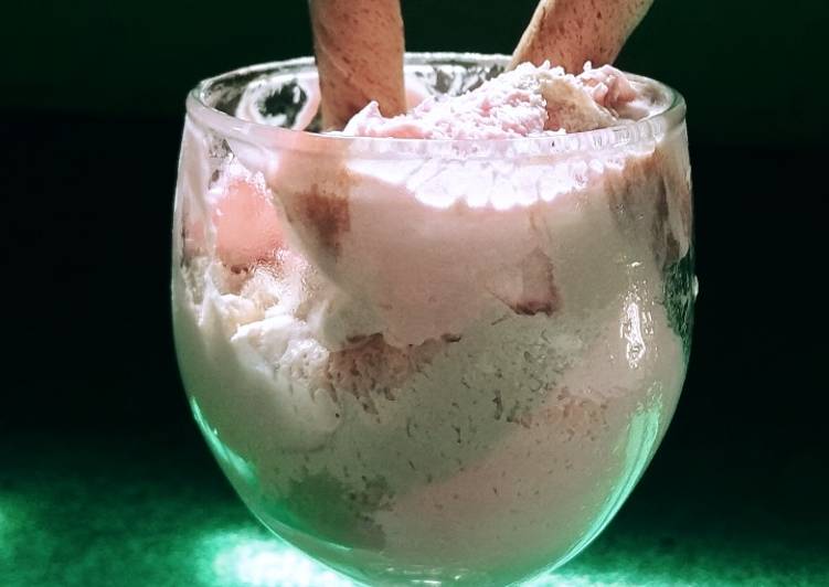 step by step Menyiapkan Es krim homemade Jadi, mengenyangkan