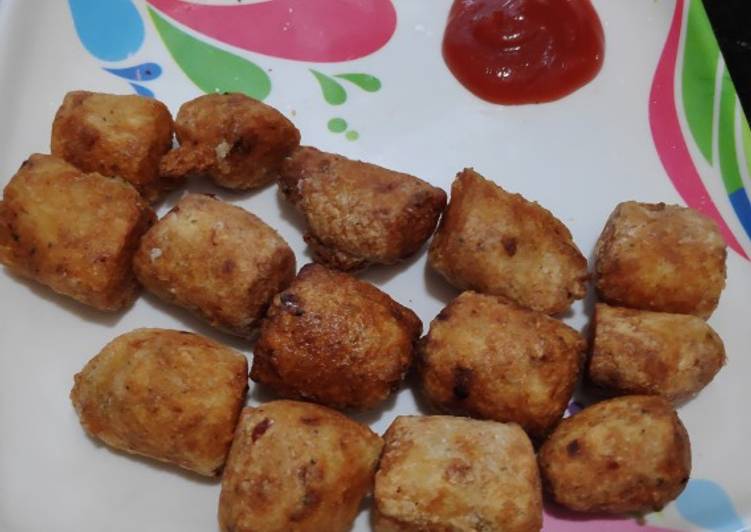 Frozen garlic potato bites