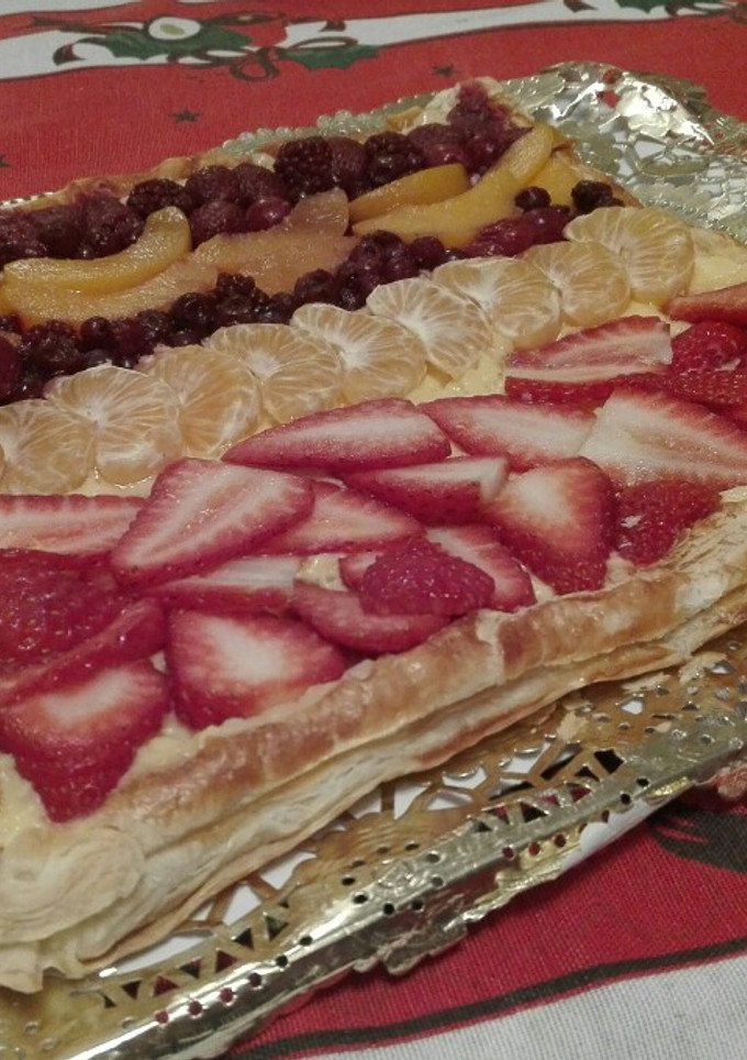 Una foto de Hojaldre de frutas