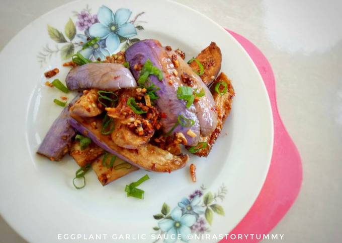 Eggplant garlic sauce foto resep utama