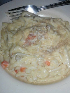 Foto resep Triple cheese fettuccine carbonara