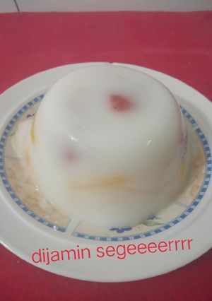 Foto resep Puding mangga-strawberry rasa kelapa