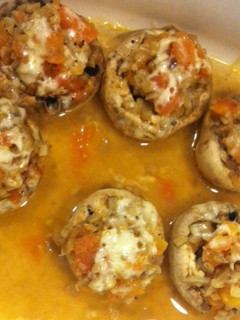 Una foto de Champignons rellenos gratinados