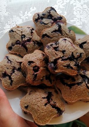 Áfonyás muffin🧁 cukormentes recept fotója