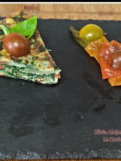 Una foto de Tortilla de patatas y espinacas