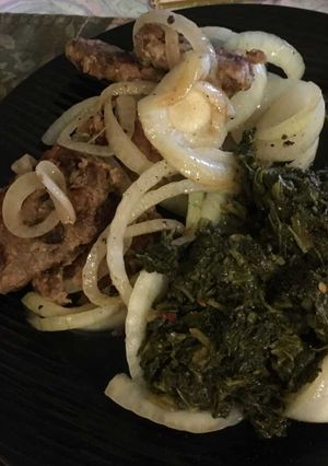 A picture of Liver and Onions (Spirit of '76 Cook Book).