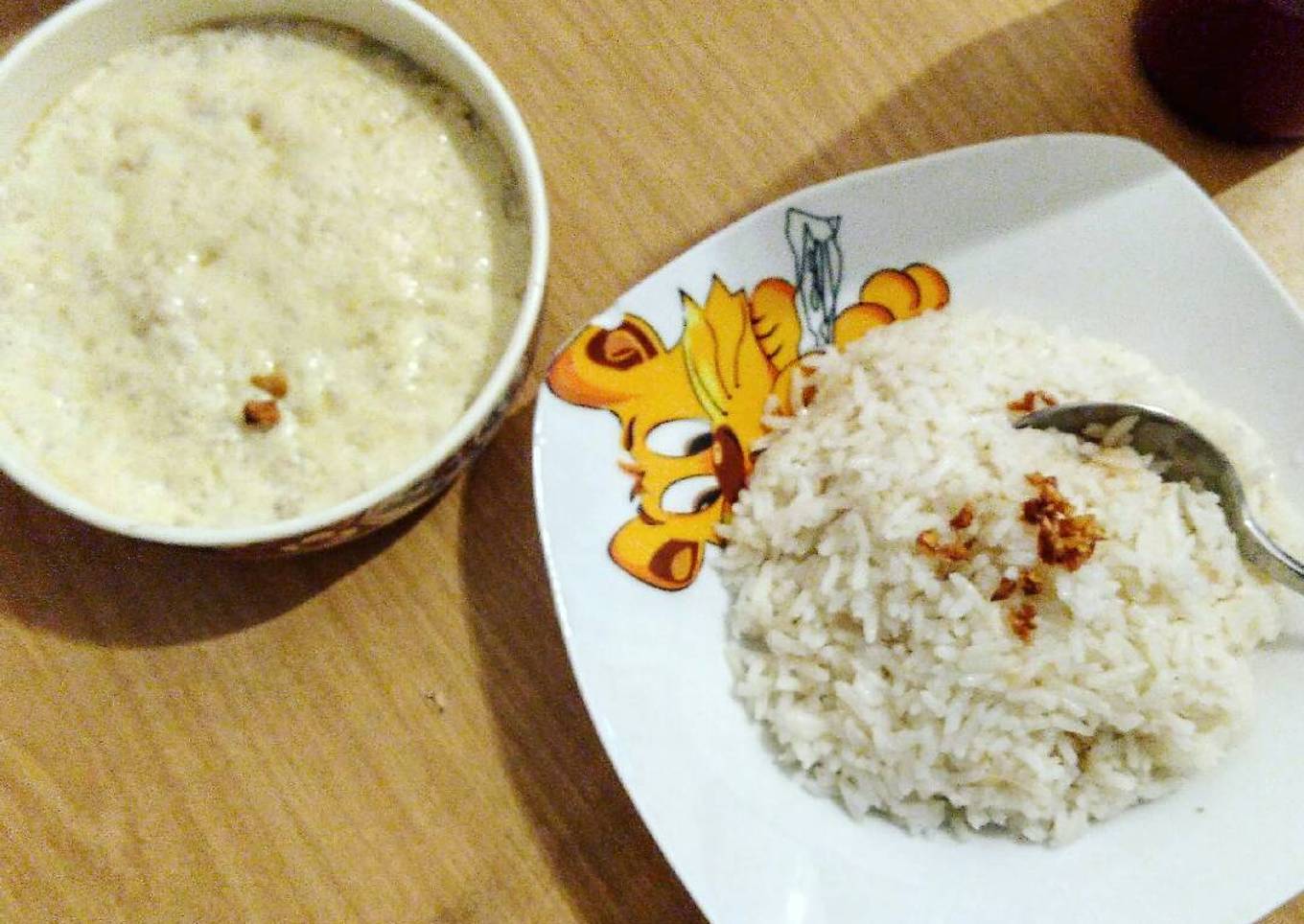 Steam with beaten egg