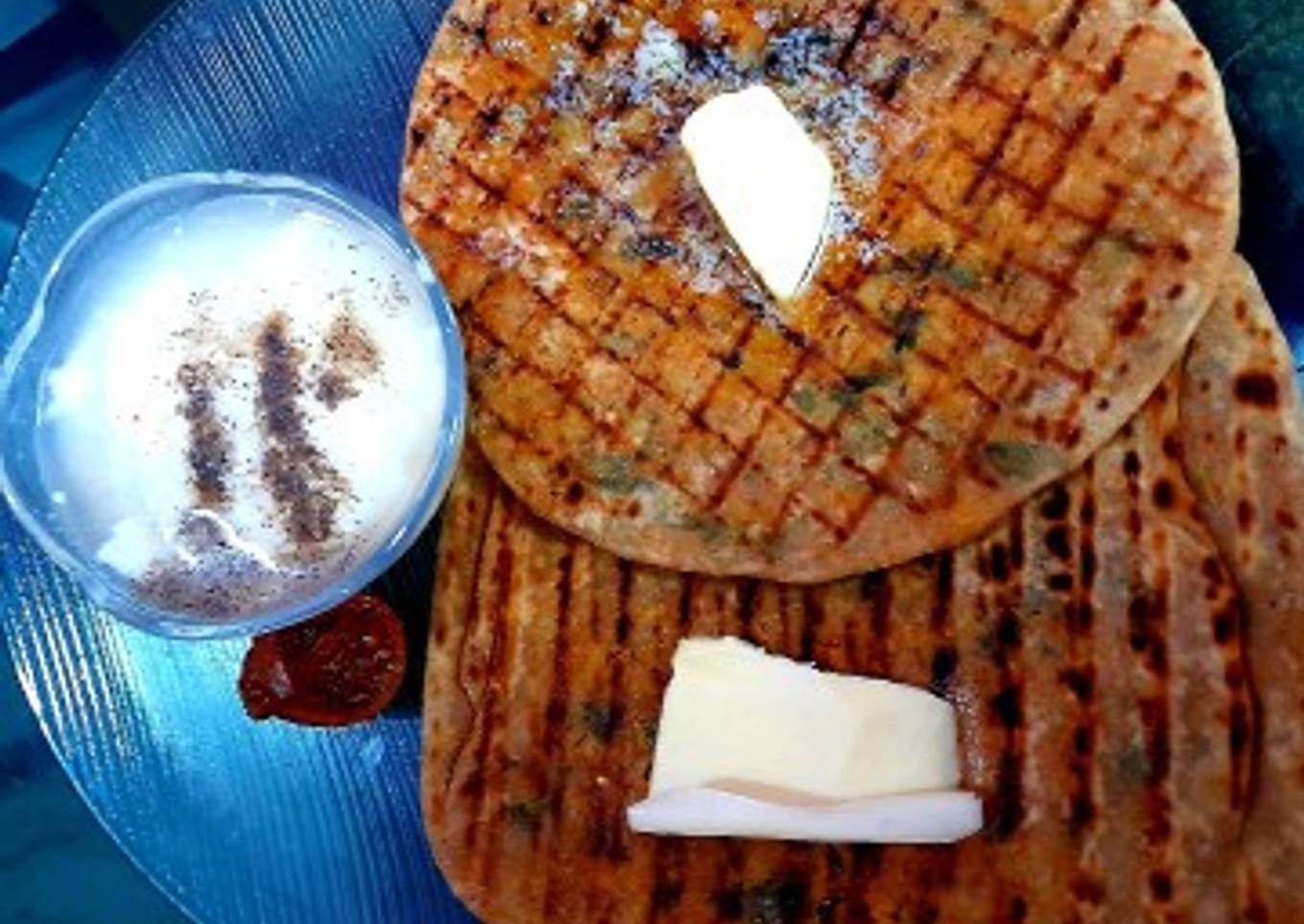 Stuffed Cauliflower grilled parantha