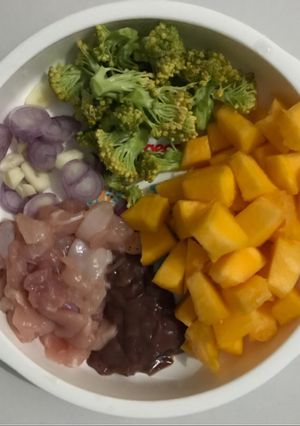 Foto resep MPASI 6 bulan : kabocha ayam kampung (slow cooker)