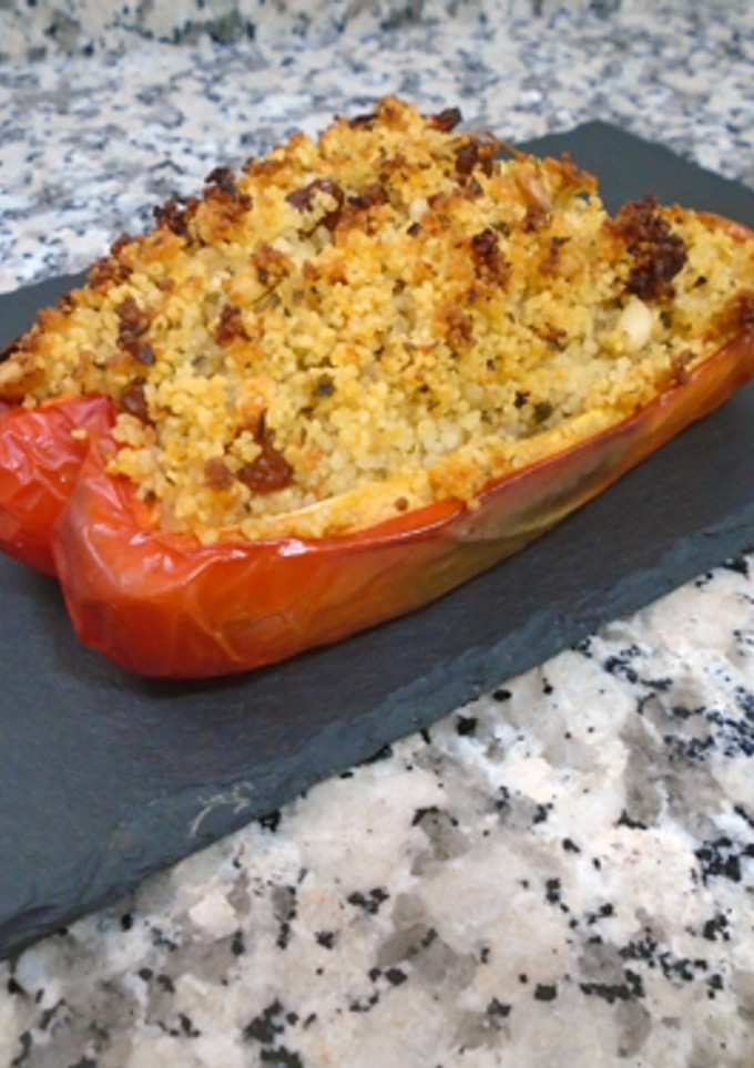 Una foto de Pimientos rellenos de cuscús