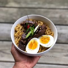 A picture of Korean style ramen.
