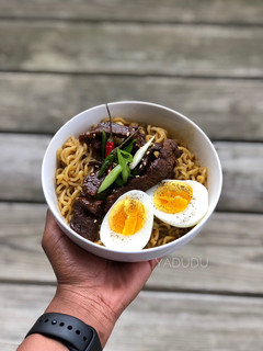 A picture of Korean style ramen.