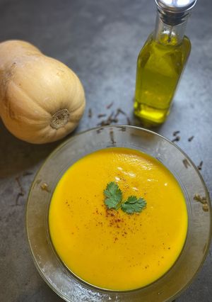 Une photo de Velouté de potiron, Butternut et pomme de terre🍂