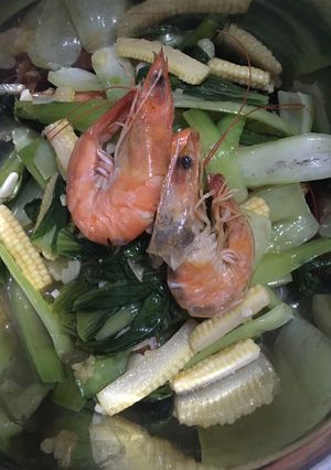 Foto resep Tumis pokcoy putren udang