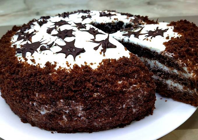 Шоколадный торт, пошаговый рецепт на ккал, фото, ингредиенты - Алёна