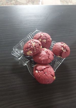 عکسی از دستور کوکی رد ولوت (شیک،خوش طعم و خواستنی) در سرخ کن بدون روغن