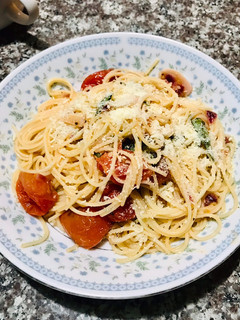 A picture of Tomato and Basil Angel Hair Pasta.