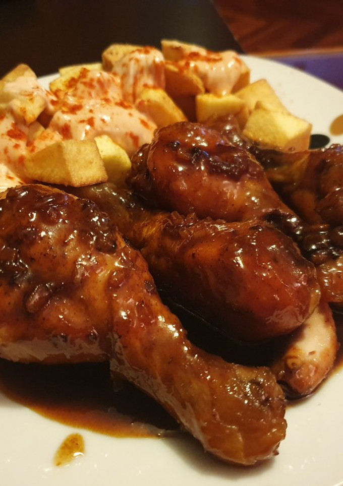 Una foto de Jamoncitos de pollo a la miel