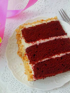 Foto resep Red velvet cake with cream cheese frosting