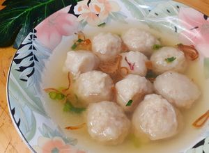 Foto resep Bakso Ayam kenyal kuah seger