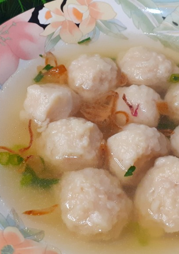 Foto resep Bakso Ayam kenyal kuah seger