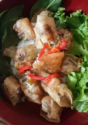 Hình của món Bún chả giò.
