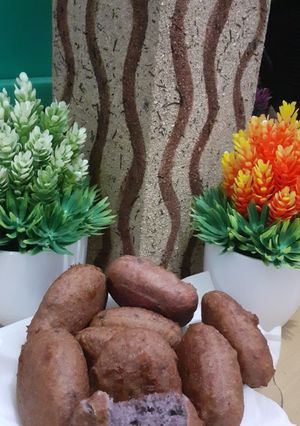 Foto resep Donat ubi ungu yg renyah dan menul 🍩🍩🍩