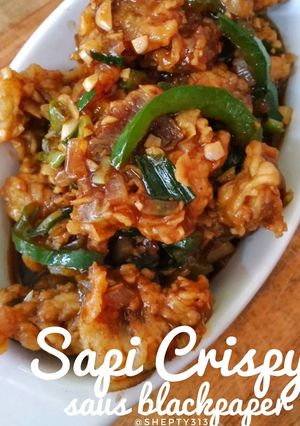 Foto resep Sapi crispy saus blackpaper