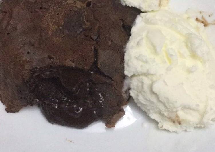 Steps to Make Quick Molten lava cake