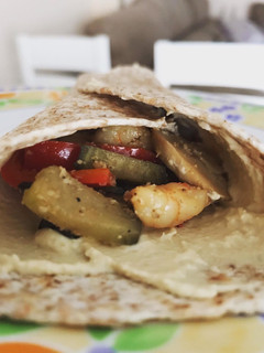 Una foto de Fajitas con gambas