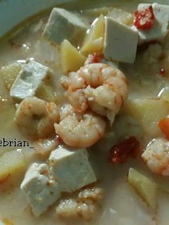 Foto resep Sayur tahu,kentang dan udang